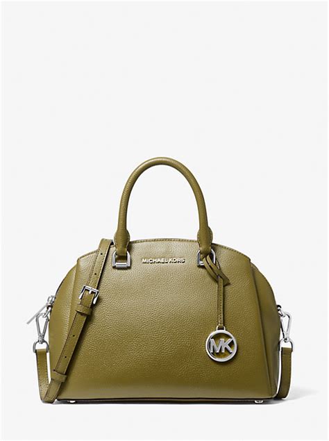 michael kors maxine medium pebbled leather satchel|Michael Kors satchels.